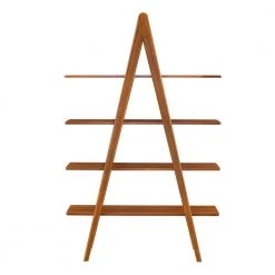 Studio Plus 75 in. Amber Bamboo 4-Shelf Etagere Bookcase with Open Back by Greenington