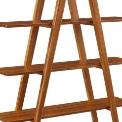 Studio Plus 75 in. Amber Bamboo 4-Shelf Etagere Bookcase with Open Back by Greenington -Greenington Shop amber greenington bookcases bookshelves gsp001am fa 1000