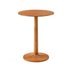 Sol 4.4 in. Amber Standard Circular 100% Bamboo End Table by Greenington