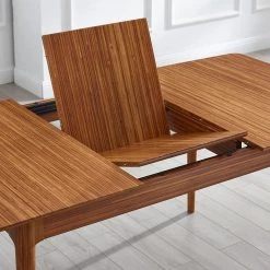 Erikka 110 in. Rectangle Amber Bamboo Double-Leaves Extensible Dining Table (Seats 6) by Greenington -Greenington Shop amber greenington kitchen dining tables ge0001am 4f 1000