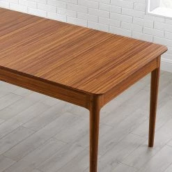 Erikka 110 in. Rectangle Amber Bamboo Double-Leaves Extensible Dining Table (Seats 6) by Greenington -Greenington Shop amber greenington kitchen dining tables ge0001am 76 1000