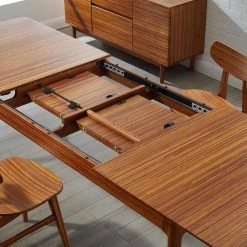 Erikka 110 in. Rectangle Amber Bamboo Double-Leaves Extensible Dining Table (Seats 6) by Greenington -Greenington Shop amber greenington kitchen dining tables ge0001am c3 1000