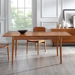 Mija 68.50 in. Rectangle Amber Bamboo Extensible Dining Table (Seats 4) by Greenington -Greenington Shop amber greenington kitchen dining tables ge0002am 31 1000