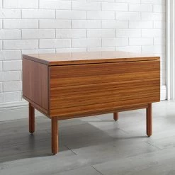 Ventura 1-Drawer Amber Nightstand 17.5 in. H x 24 in. W x 17 in. L by Greenington -Greenington Shop amber greenington nightstands gva0004am 31 1000