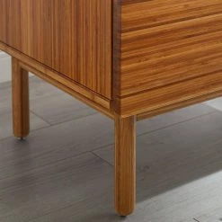 Ventura 1-Drawer Amber Nightstand 17.5 in. H x 24 in. W x 17 in. L by Greenington -Greenington Shop amber greenington nightstands gva0004am 4f 1000