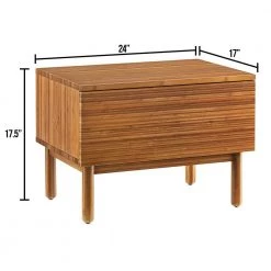 Ventura 1-Drawer Amber Nightstand 17.5 in. H x 24 in. W x 17 in. L by Greenington -Greenington Shop amber greenington nightstands gva0004am 76 1000