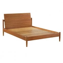 Monterey Amber Light Brown Wood Queen Platform Bed by Greenington