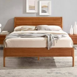 Ventura Amber Light Brown Wood Queen Platform Bed by Greenington -Greenington Shop amber greenington platform beds gva0001am 31 1000
