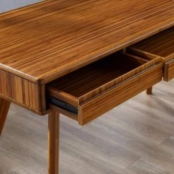 Currant 24 in. Rectangular Amber Bamboo 3-Drawer Writing Desk by Greenington -Greenington Shop amber greenington writing desks g0047am 1f 1000