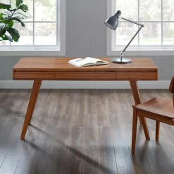 Currant 24 in. Rectangular Amber Bamboo 3-Drawer Writing Desk by Greenington -Greenington Shop amber greenington writing desks g0047am 31 1000