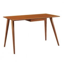Studio Plus 24.01 in. Rectangular Amber Bamboo Writing Desk with Drawer by Greenington