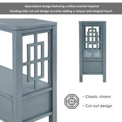 36 in. Rectangle Antique Navy Wood Console Table 2-Bottom Drawers by Qualfurn -Greenington Shop antique navy qualfurn console tables ctm193882m 4f 1000