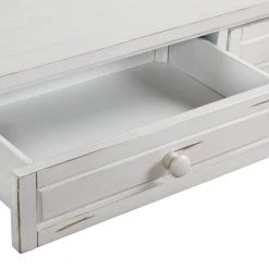 64 in. Rectangle Antique White Wood Console Table with Drawers and Shelf by Qualfurn 15 64 in. Rectangle Antique White Wood Console Table with Drawers and Shelf by Qualfurn -Greenington Shop antique white qualfurn console tables ctm193795k 66 1000