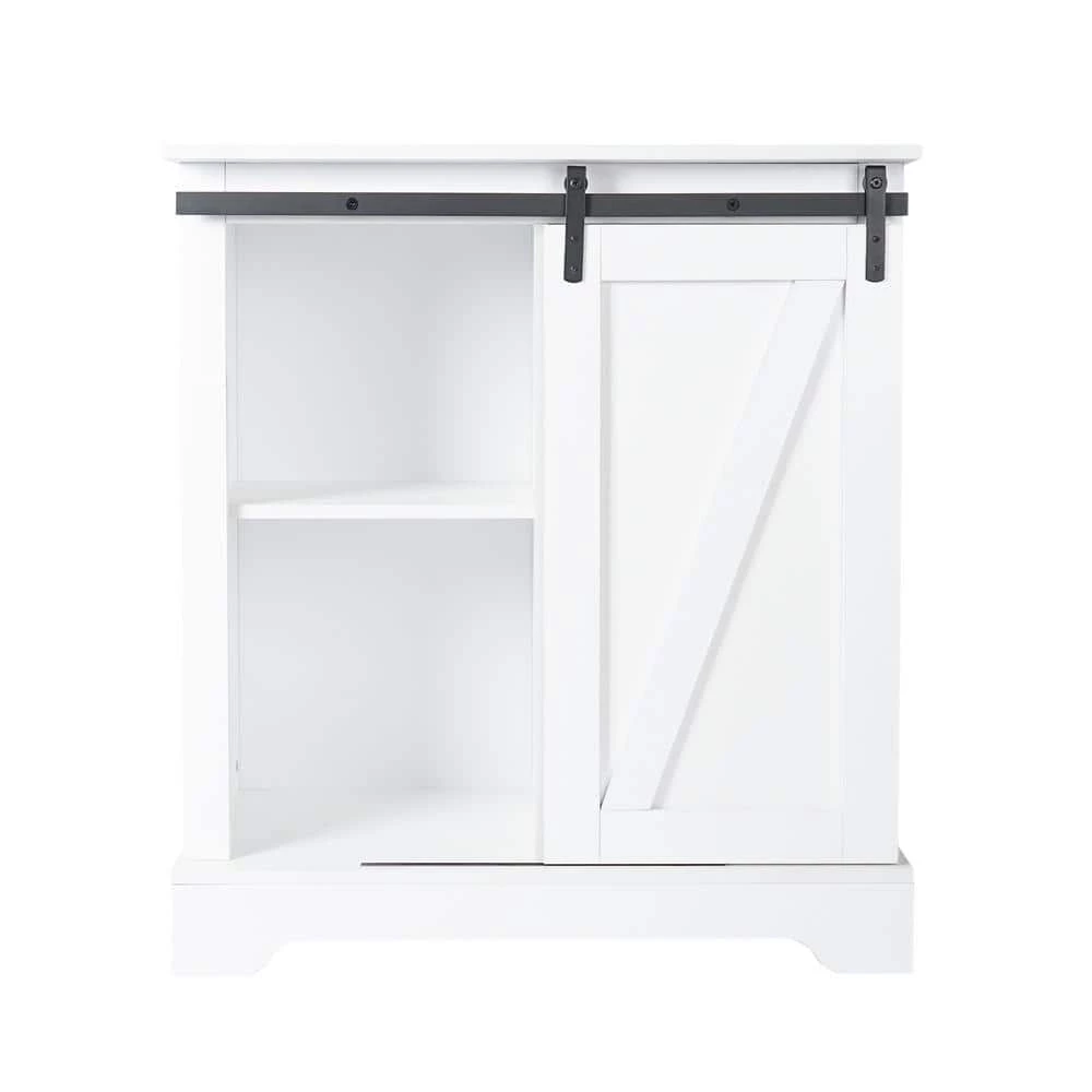 Antique White Farmhouse Coffee Bar Cabinet Buffet Sideboard Storage Cabinet Cupboard with Sliding Door and Shelves by VERYKE 3 Antique White Farmhouse Coffee Bar Cabinet Buffet Sideboard Storage Cabinet Cupboard with Sliding Door and Shelves by VERYKE