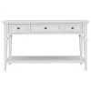 50 in. Antique White Classic Retro Style Rectangle Wood Console Table Sideboard with Open Bottom Shelf and 3 Top Drawers by VERYKE -Greenington Shop antique white veryke console tables yb wf199599aak 64 1000