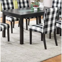 Black And White Finish Polyfiber Tufted Dining Room Chairs with Furniture Cushion (Set of 2) by VERYKE 15 Black And White Finish Polyfiber Tufted Dining Room Chairs with Furniture Cushion (Set of 2) by VERYKE -Greenington Shop balck and white veryke dining chairs db b01153266 1f 1000