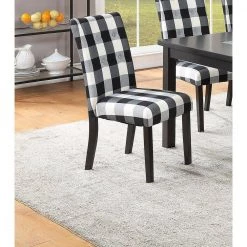 Black And White Finish Polyfiber Tufted Dining Room Chairs with Furniture Cushion (Set of 2) by VERYKE 18 Black And White Finish Polyfiber Tufted Dining Room Chairs with Furniture Cushion (Set of 2) by VERYKE -Greenington Shop balck and white veryke dining chairs db b01153266 76 1000