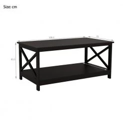 39.56 in.Black Rectangle Oxford End Coffee Table with 1 Piece by VERYKE -Greenington Shop balck veryke coffee tables db w28215275 fa 1000