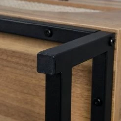 15.75 in.Beige Rectangle MDF Storage Cabinet End Table Display Rack with 2 drawers and Metal Frame by VERYKE -Greenington Shop beige veryke end side tables yb w68837234 76 1000