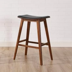 Terra 26 in. Exotic 100% Solid Bamboo Counter Stool with Molded Polyurethane Seat (Set of 2) by Greenington -Greenington Shop black bamboo greenington bar stools eco08e 31 1000