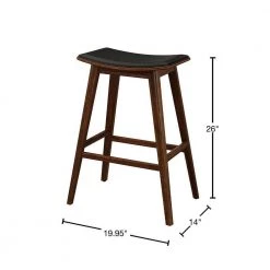 Terra 26 in. Exotic 100% Solid Bamboo Counter Stool with Molded Polyurethane Seat (Set of 2) by Greenington -Greenington Shop black bamboo greenington bar stools eco08e 40 1000