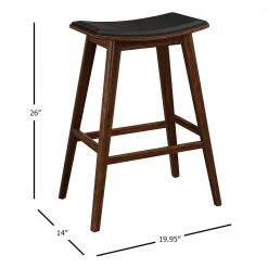 Terra 26 in. Exotic 100% Solid Bamboo Counter Stool with Molded Polyurethane Seat (Set of 2) by Greenington -Greenington Shop black bamboo greenington bar stools eco08e c3 1000