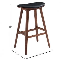 Corona 26 in. Exotic 100% Solid Bamboo Counter Stool with Top Grain Leather Upholstered Seat (Set of 2) by Greenington -Greenington Shop black bamboo greenington bar stools g0055e 76 1000