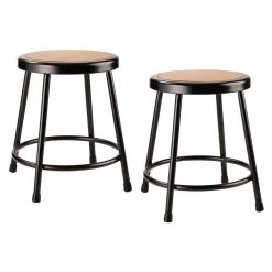 Greenington Shop 40 18 in. Black Heavy-Duty Steel Stool (2-Pack) by National Public Seating