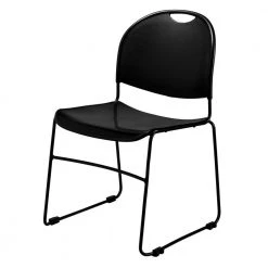 Black Multi-purpose Ultra Compact Stack Chair (4-Pack) by National Public Seating
