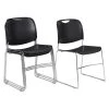 NPS 8500 Series Black Ultra-Compact Plastic Stack Chair (4-Pack) by National Public Seating -Greenington Shop black national public seating guest office chairs 8510 4 64 1000
