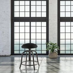 18 in. - 25 in., 3 in. Fabric Padded Black Seat, Black Frame Height Adjustable Designer Stool by National Public Seating 13 18 in. - 25 in., 3 in. Fabric Padded Black Seat, Black Frame Height Adjustable Designer Stool by National Public Seating -Greenington Shop black national public seating office stools 6810s 10 31 1000