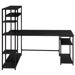 63 in. Rectangle Brown MDF Modern Large Office Desk Writing Desk with Storage Shelves Computer Desk with Bookshelf by VERYKE -Greenington Shop black veryke computer desks yb wf198285aab 77 1000