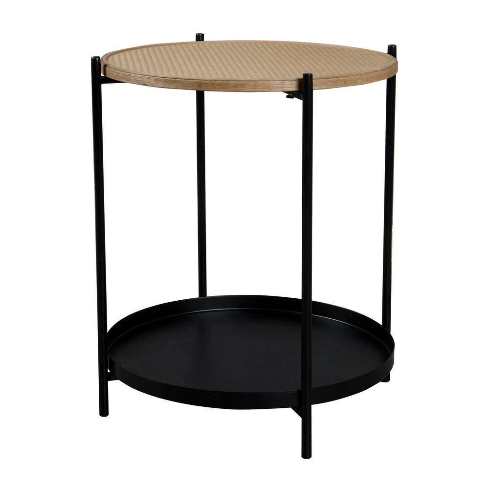 15.94 in. Black Round Metal End Table Side Table Plant Stand with Metal Frame by VERYKE 8 15.94 in. Black Round Metal End Table Side Table Plant Stand with Metal Frame by VERYKE - Image 6