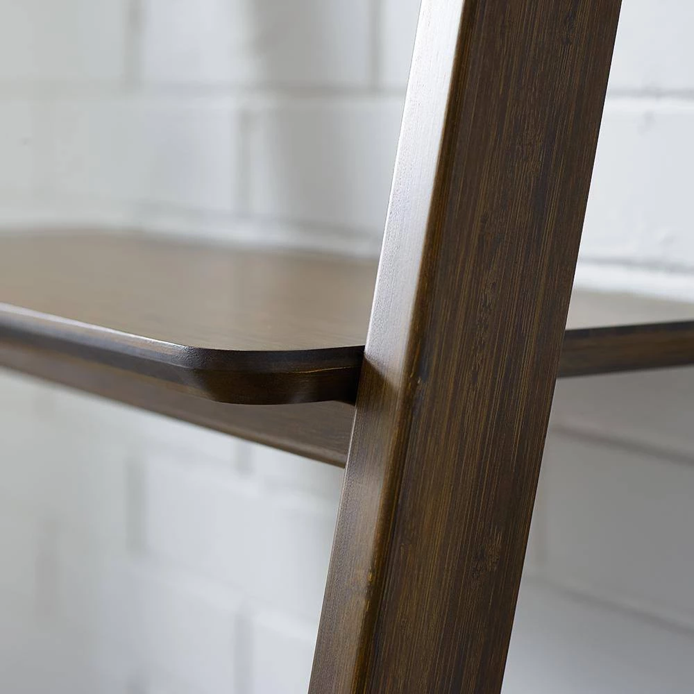 Currant 70.1 in. Black Walnut Bamboo 4-Shelf Ladder Bookcase by Greenington 5 Currant 70.1 in. Black Walnut Bamboo 4-Shelf Ladder Bookcase by Greenington - Image 3