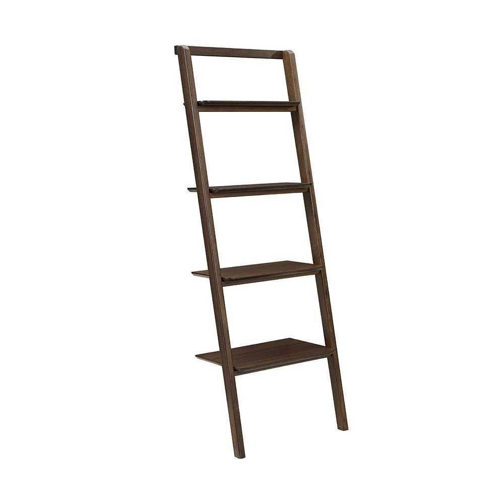 Currant 70.1 in. Black Walnut Bamboo 4-Shelf Ladder Bookcase by Greenington 4 Currant 70.1 in. Black Walnut Bamboo 4-Shelf Ladder Bookcase by Greenington - Image 2