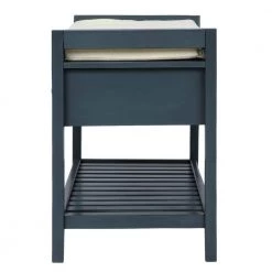 Blue Multipurpose Entryway Storage Bench with Cushion and Drawers 39 in. W x 14 in. D x 19.8 in. H by Qualfurn 15 Blue Multipurpose Entryway Storage Bench with Cushion and Drawers 39 in. W x 14 in. D x 19.8 in. H by Qualfurn -Greenington Shop blue qualfurn dining benches ctm195386m 66 1000