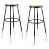 32 -39 in. Black Height Adjustable Heavy Duty Steel Frame Stool With Masonite Seat (Pack of 2) by National Public Seating
