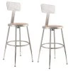 NPS 19 in. -27 in. Grey Height Adjustable Heavy Duty Steel Stool With Backrest (2 Pack) by National Public Seating 1 NPS 19 in. -27 in. Grey Height Adjustable Heavy Duty Steel Stool With Backrest (2 Pack) by National Public Seating -Greenington Shop brown gray national public seating bar stools 6218hb 2 64 1000