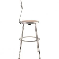 NPS 19 in. -27 in. Grey Height Adjustable Heavy Duty Steel Stool With Backrest (2 Pack) by National Public Seating -Greenington Shop brown gray national public seating bar stools 6218hb 2 c3 1000