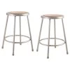 24 in. Grey Heavy-Duty Steel Stool (2-Pack) by National Public Seating -Greenington Shop brown gray national public seating bar stools 6224 2 64 1000