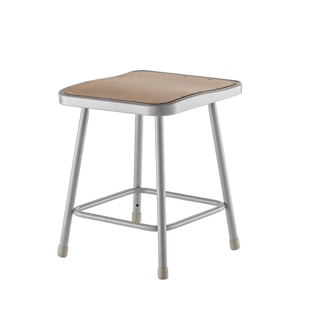 18 in. Grey Heavy-Duty Square Seat Steel Stool (2-Pack) by National Public Seating 3 18 in. Grey Heavy-Duty Square Seat Steel Stool (2-Pack) by National Public Seating - Image 2