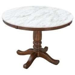 5-Piece Wood Top Brown Dining Table Set by Qualfurn -Greenington Shop brown qualfurn dining room sets dof000341a fa 1000