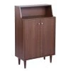 Brown Shoe Cabinet Storage Cabinet with 2 Doors and Wood Legs by VERYKE 2 Brown Shoe Cabinet Storage Cabinet with 2 Doors and Wood Legs by VERYKE -Greenington Shop brown veryke accent cabinets yb w131449255 64 1000