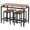 47.2 in. Brown Rectangle MDF Accent Table and Chair Set Kitchen Counter Heigh Dining Table with 5-Pieces by VERYKE -Greenington Shop brown veryke coffee tables yb wf196232aad 64 1000
