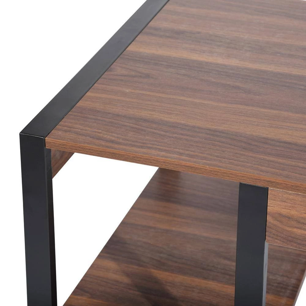 47.2 in. Retangular Brown MDF Home Office Desk Computer Desk Writing Desk Storage Desk with Open Shelves Worksation by VERYKE 10 47.2 in. Retangular Brown MDF Home Office Desk Computer Desk Writing Desk Storage Desk with Open Shelves Worksation by VERYKE - Image 8