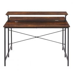 47.2 in. Rectangle Brown MDF Double Workstation Two Person Computer Desk with Monitor Shelf by VERYKE 14 47.2 in. Rectangle Brown MDF Double Workstation Two Person Computer Desk with Monitor Shelf by VERYKE -Greenington Shop brown veryke computer desks yb wf198003aat 77 1000