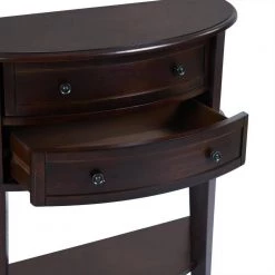 38.2 in. Brown Rectangle Wood Console Table Sideboard with Drawer Storage and Solid Wood Frame by VERYKE -Greenington Shop brown veryke console tables yb w131449314 fa 1000