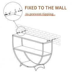 48 in. Brown Industrial Design Demilune Shape Distressed Wood Console Table with Storage Shelf and Metal Frame by VERYKE 16 48 in. Brown Industrial Design Demilune Shape Distressed Wood Console Table with Storage Shelf and Metal Frame by VERYKE -Greenington Shop brown veryke console tables yb wf196235aad 44 1000