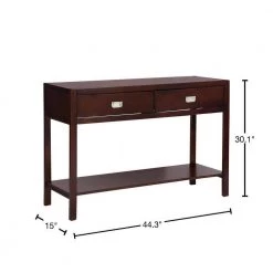 44.3 in. Brown Rectangle Wood Console Table Sideboard with Bottom Shelf and 2-Drawer by VERYKE -Greenington Shop brown veryke console tables ygx gxca0271 40 1000