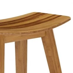 Tigris 26 in. Caramelized with Exotic Tiger Accent 100% Solid Classic Bamboo Counter Stool (Set of 2) by Greenington -Greenington Shop caramel greenington bar stools eco09ca 1f 1000